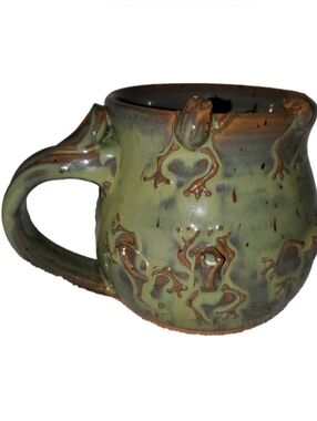OOAK Studio Pottery 3D Frog Mug (Signed)